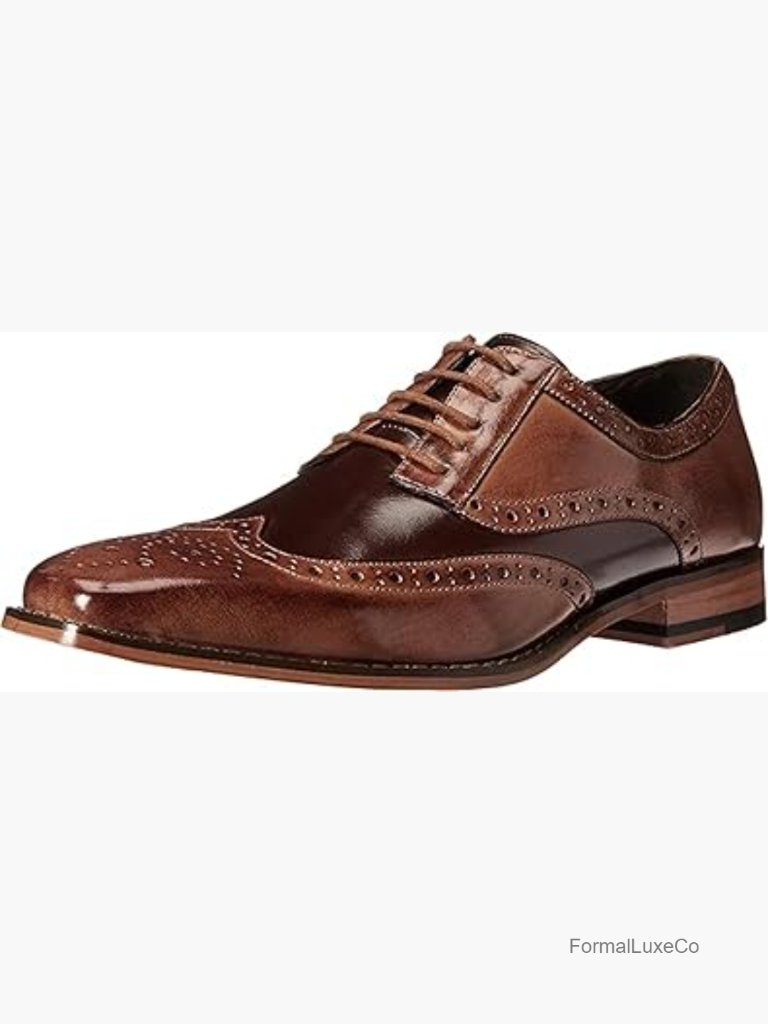 Wingtip Oxford Lace-Up Dress Shoes Memory Foam Cushioned Men's Oxfords